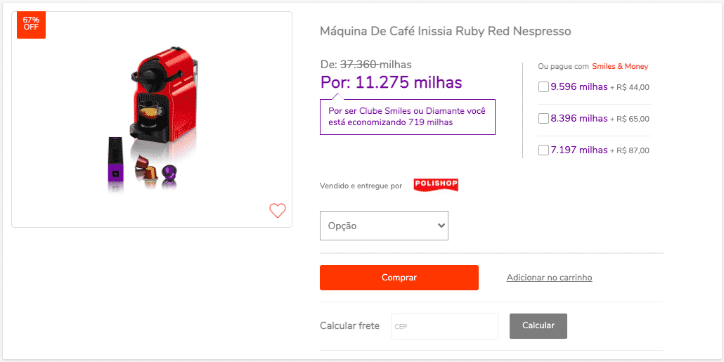 Resgate de uma Nespresso através do Shopping Smiles Resgate de uma Nespresso através do Shopping Smiles