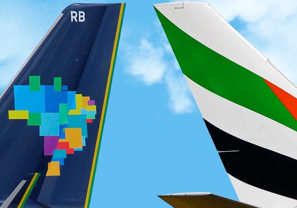 Emirates e Azul passam a ter compartilhamento de voos