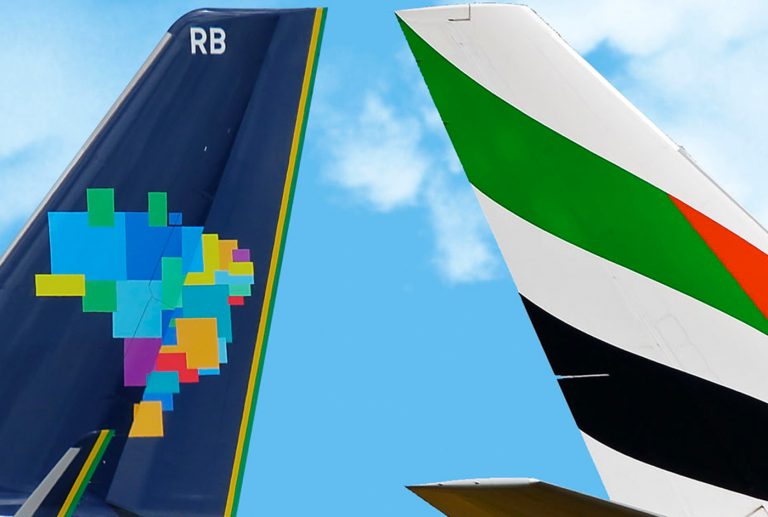 Emirates e Azul passam a ter compartilhamento de voos