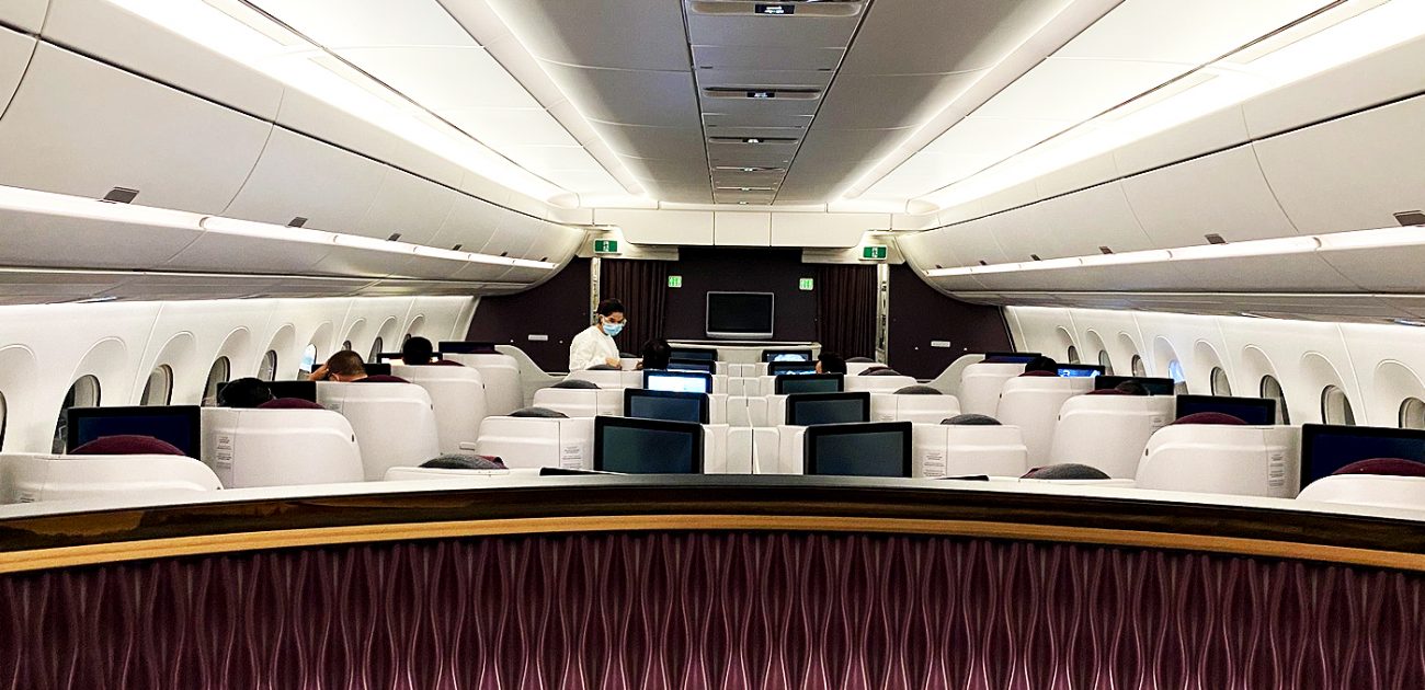 Primeira Classe Qatar Airways – Cairo para Doha