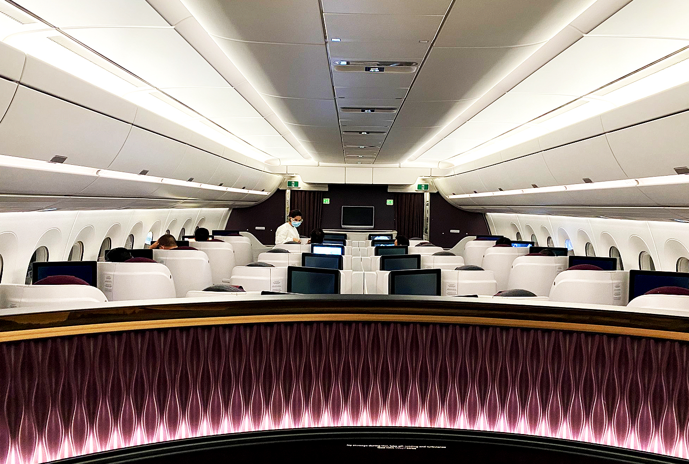 Primeira Classe Qatar Airways – Cairo para Doha