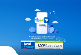 Ganhe até 120% de bônus em transferência para o TudoAzul