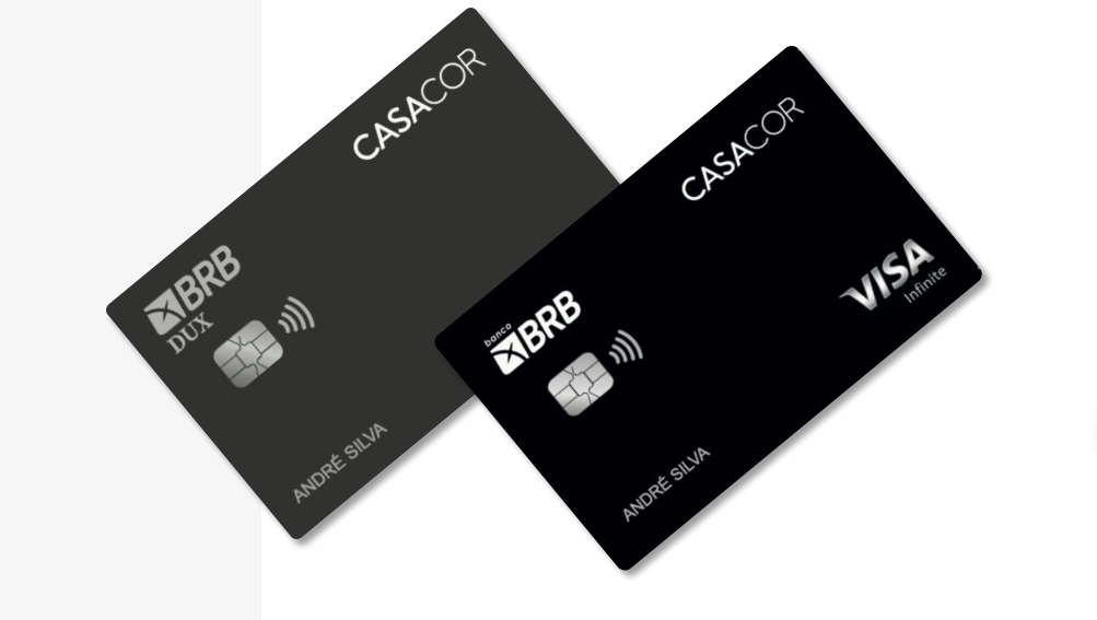Novos cartões BRB CASACOR Dux e Visa Infinite - veja benefícios!