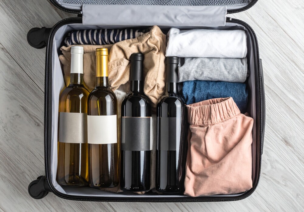 Limite de bebidas no avião – mala de mão e despachada