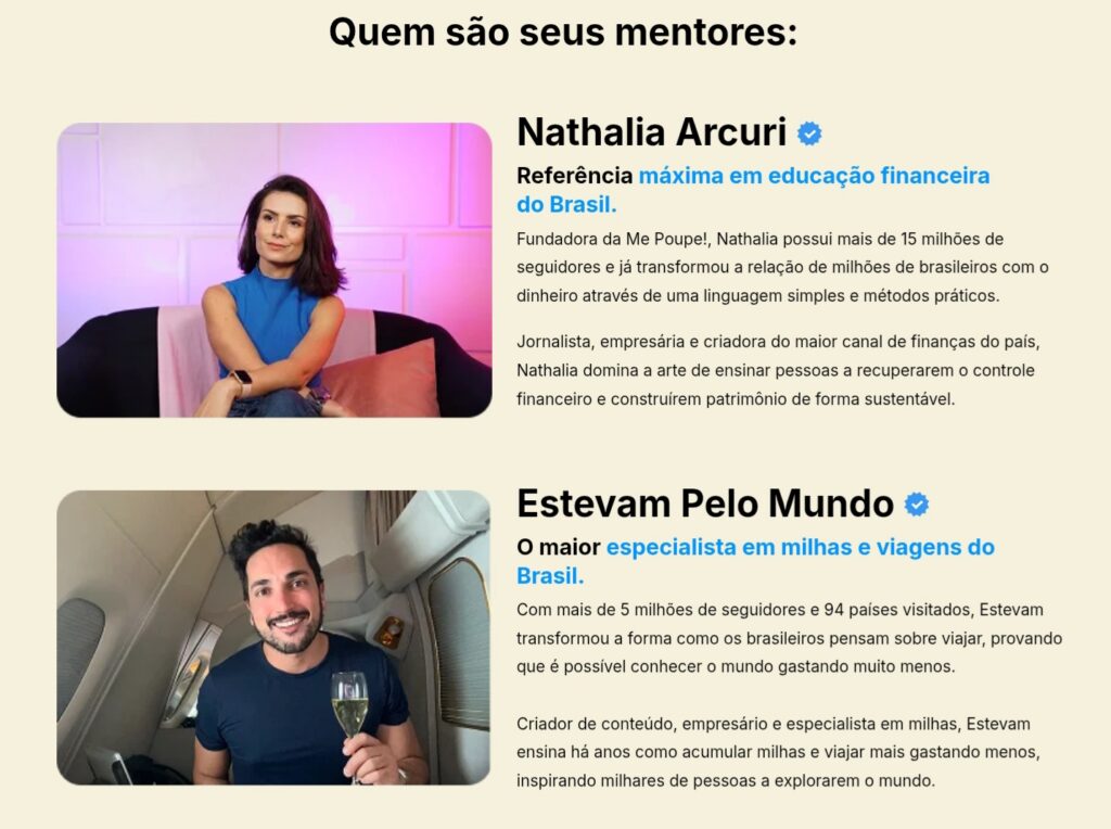 Do Zero as Milhas mentores